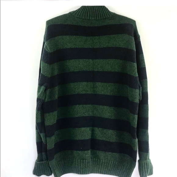 NEW CHAPS Striped Green and Blue Men’s SWEATER - Picture 5 of 6